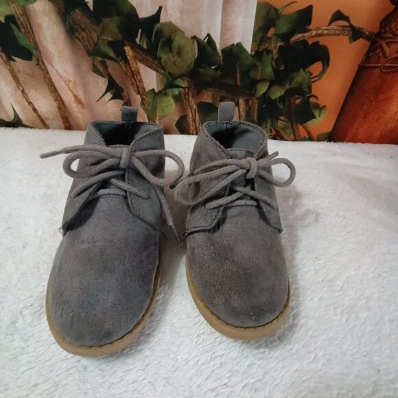 Kids Old Navy Toddler Sz 7 Grey S TB DESERT BO Chukka Boots - Picture 1 of 7